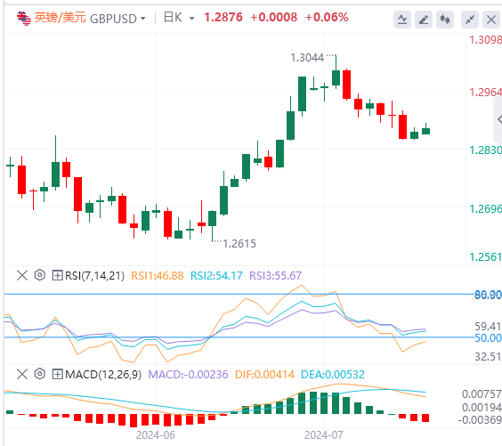 今日英镑/美元汇率行情预测(2024年7月29日)