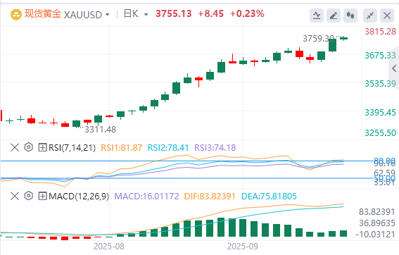 金市展望：黄金在历史高位附近盘整