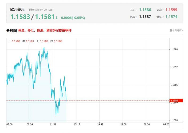 今日欧元兑美元汇率价格最新走势分析（2025年07月29日）