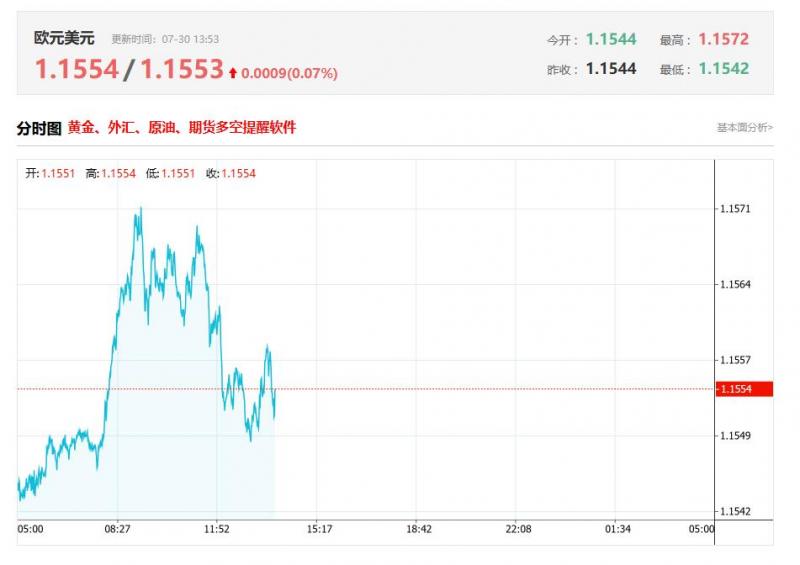 今日欧元兑美元汇率价格最新走势分析（2025年07月30日）