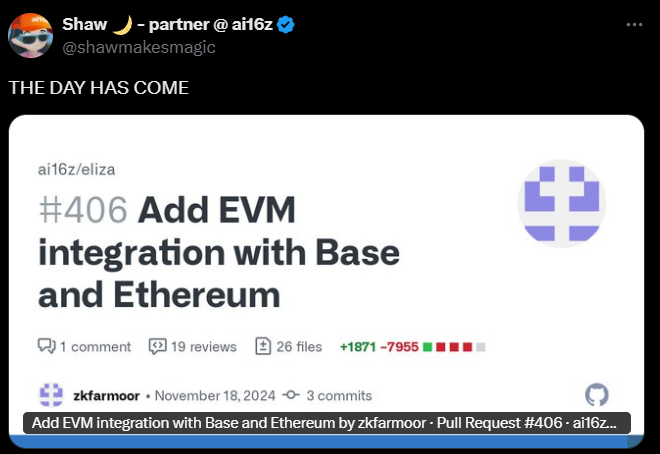 ai16z 将利用跨链协议 Li.Fi 扩展至以太坊及 Base 生态