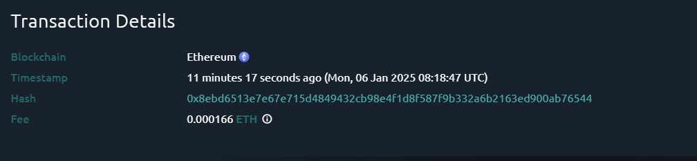 40,000 枚 ETH 于约 10 分钟前从未知钱包转移到 Bitfinex