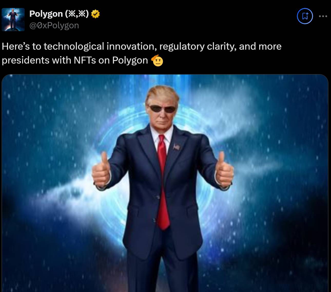Polygon将X账号头像更换为特朗普NFT