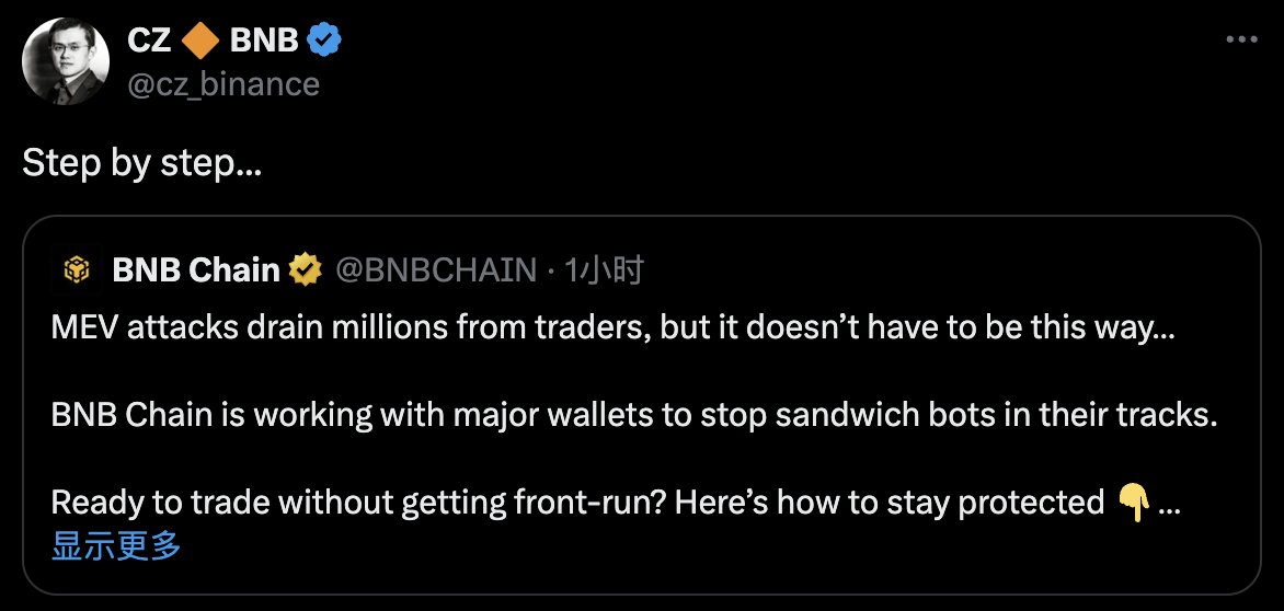 BNB Chain 宣布与主流钱包提供商合作推出三种 MEV 保护解决方案