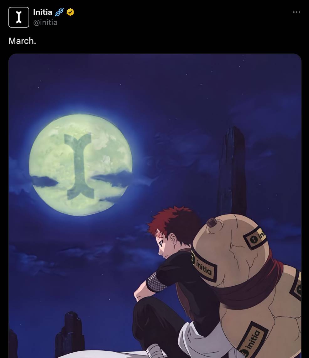 Initia 官方 X 账号发文 “March.”，或暗示即将在三月 TGE