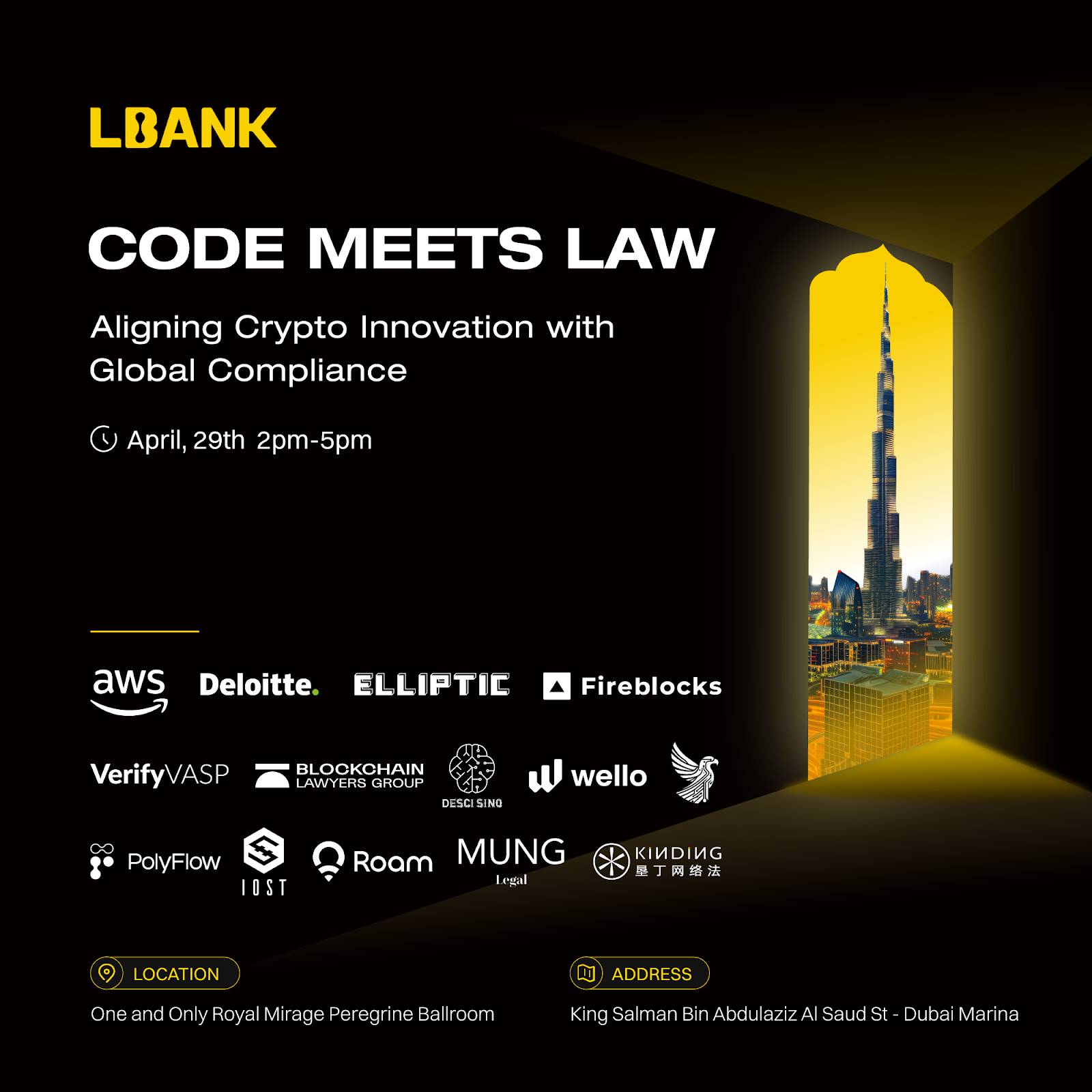LBank 将在迪拜举办 “Code Meets Law” 论坛，推动加密创新与全球合规深度融合