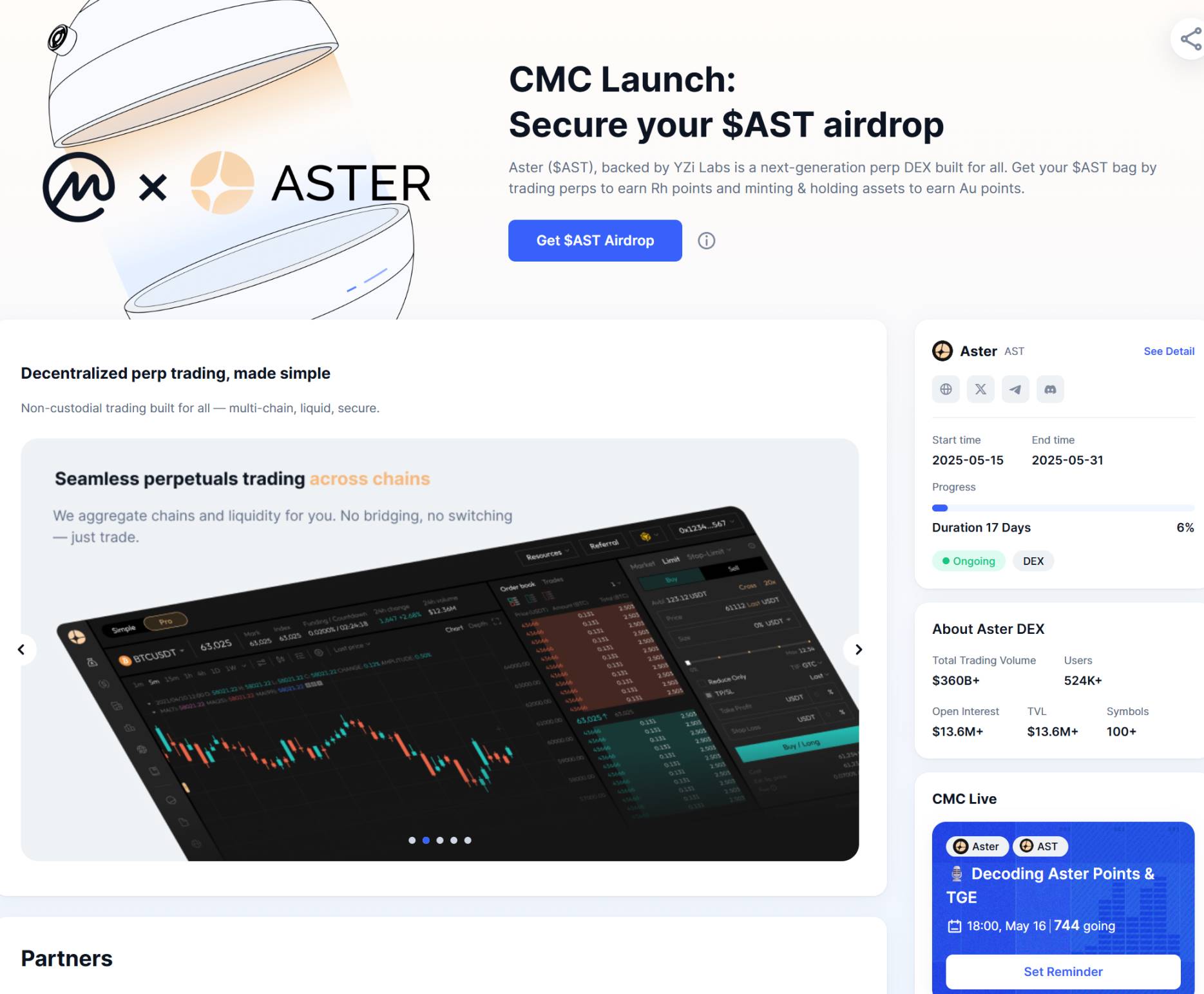 CMC 上线 Launch 平台扩张边界，意欲打造新版 Galxe？