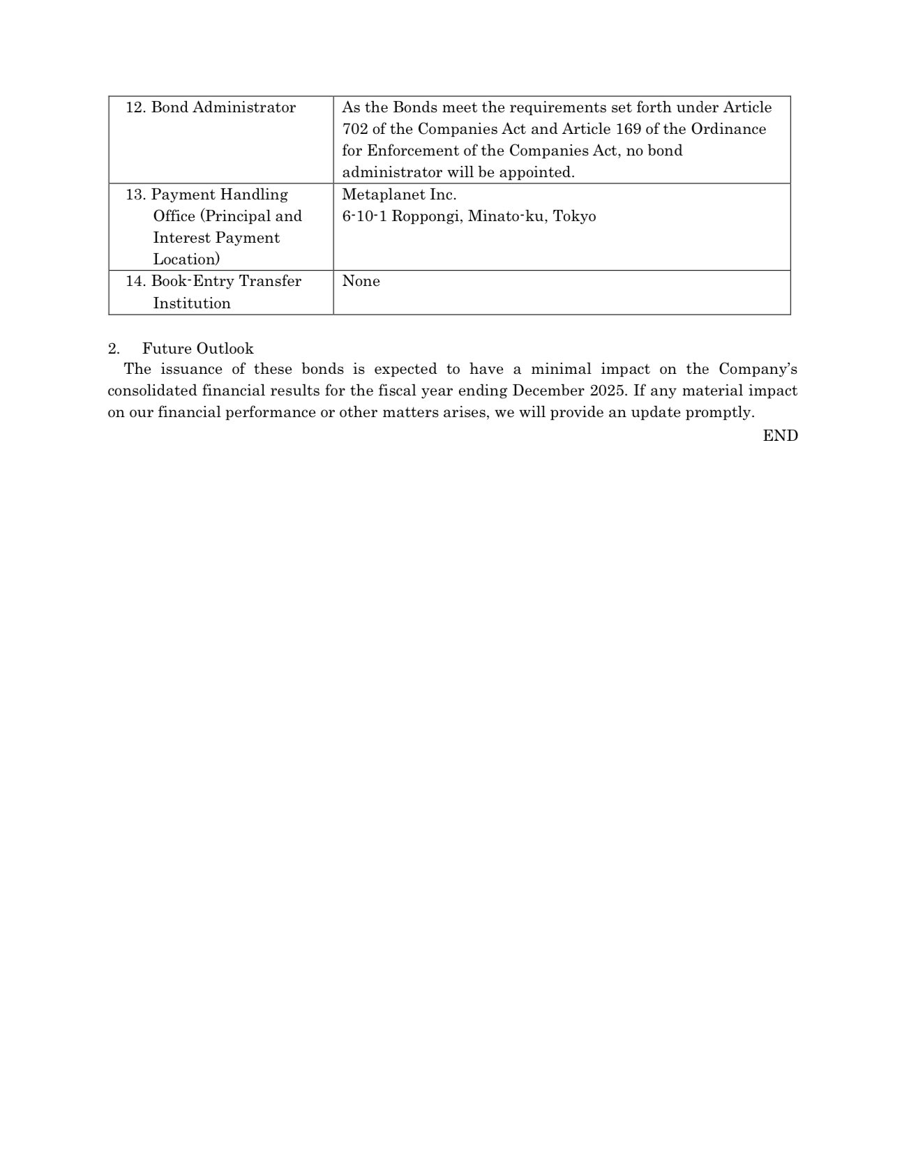 Metaplanet 宣布增发 5000 万美元零息普通债券用于购买比特币