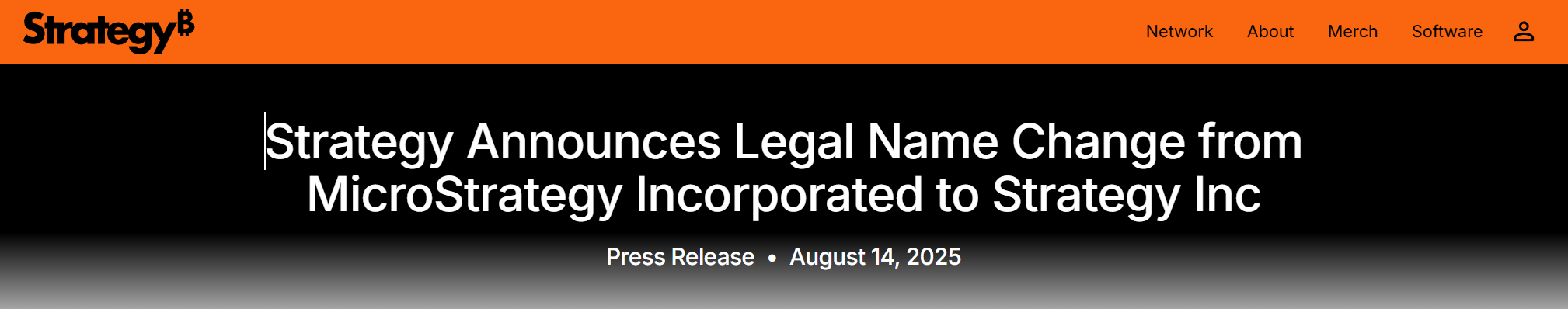 Strategy 宣布已正式从 MicroStrategy Incorporated 更名为Strategy Inc