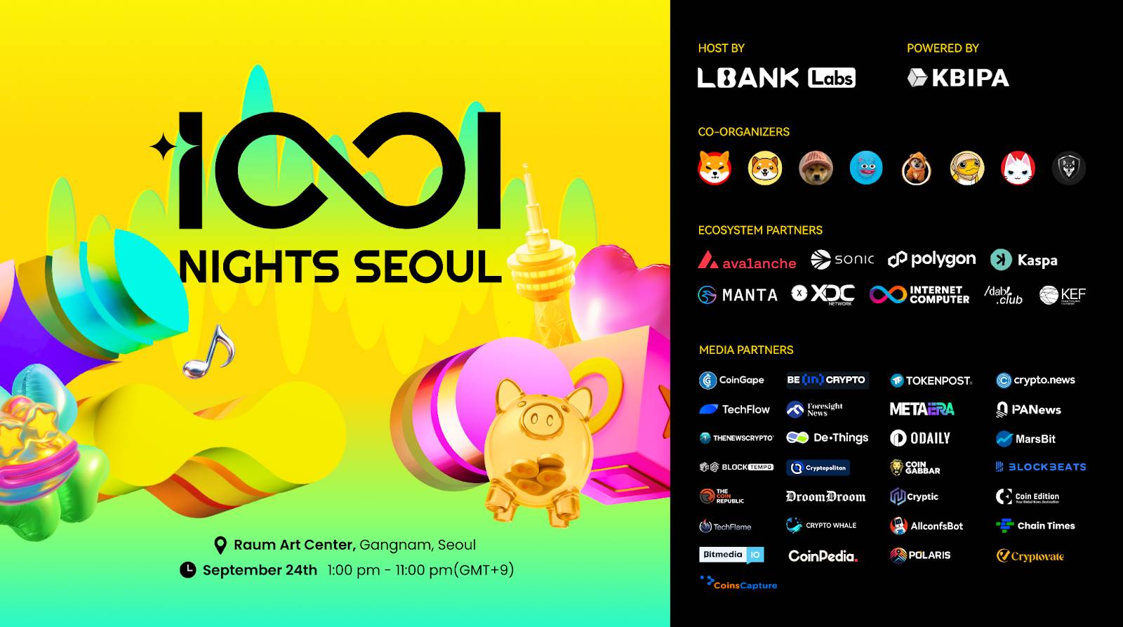 LBank Labs将在KBW2025期间于韩国举办"1001 Festival Seoul"