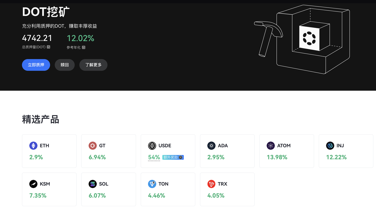 Gate.io已上线DOT挖矿,预期年化收益达12.02%