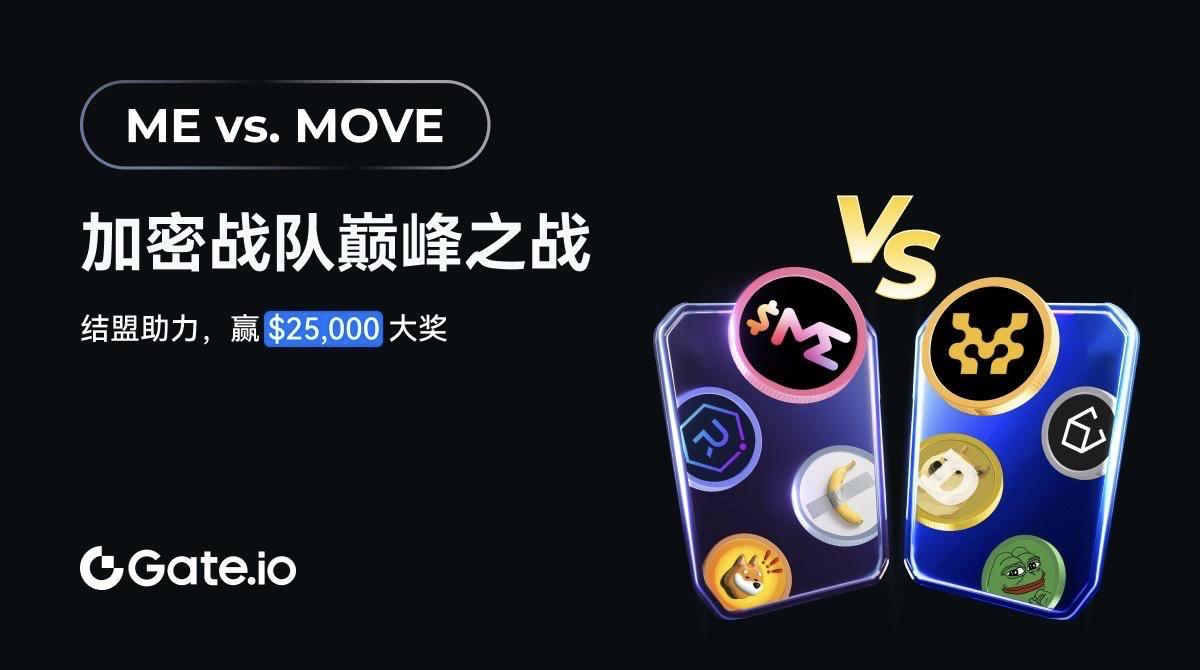 Gate.io推出ME vs MOVE战队争霸赛,奖池达,000