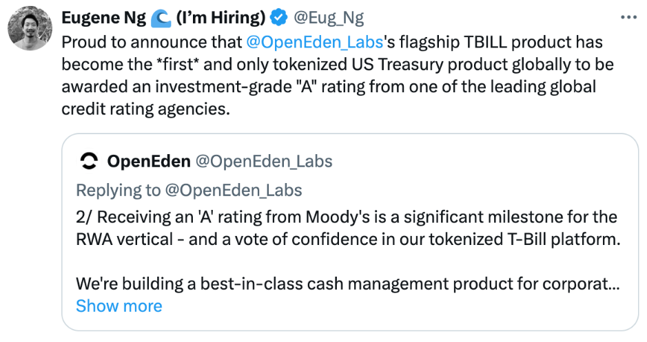 一文详解OpenEden:币安投资RWA新贵,美债投资新选择