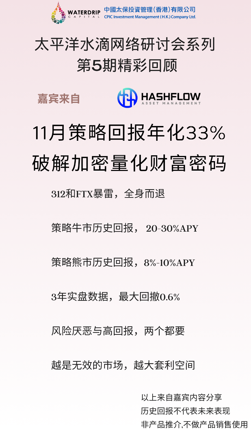 太平洋水滴网络研讨会第五期精选：破解加密量化套利的财富密码