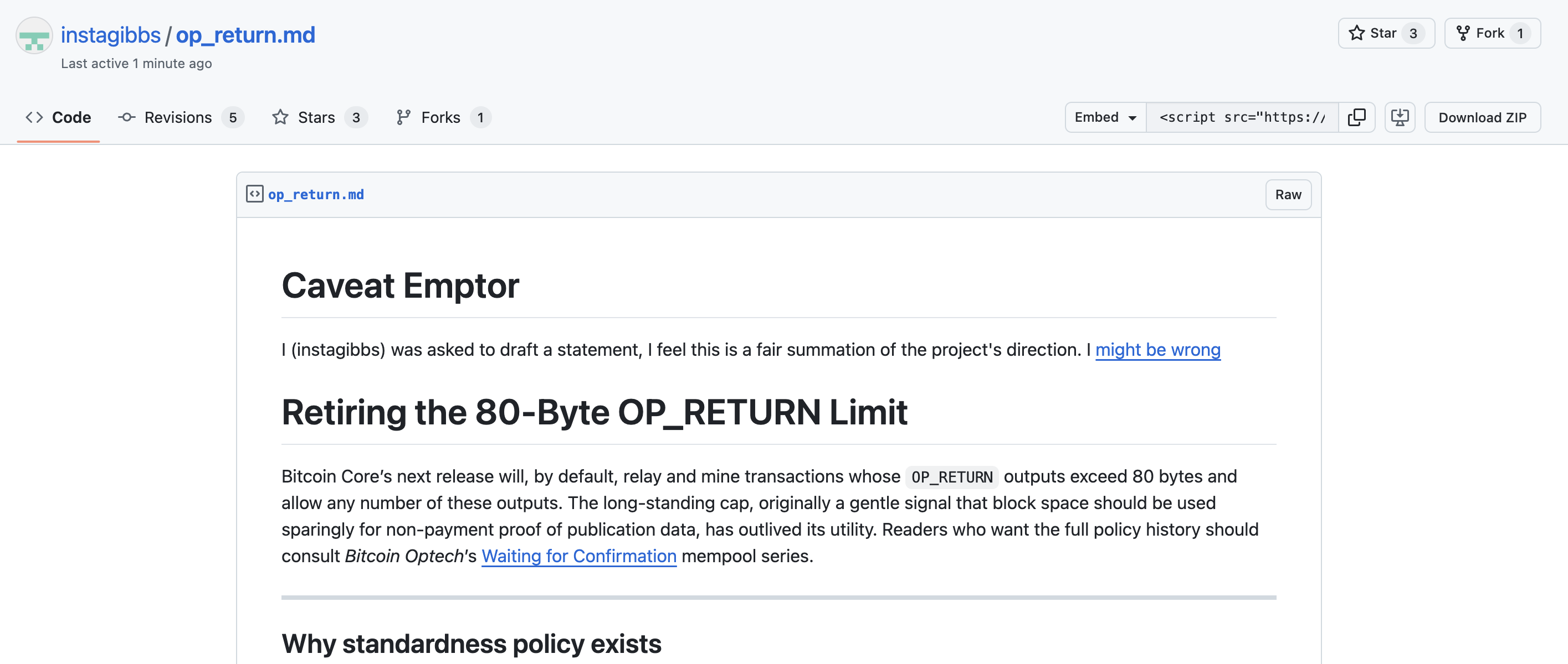 取消 OP_RETURN 限制，4 年里 BTC 最重要的一次升级