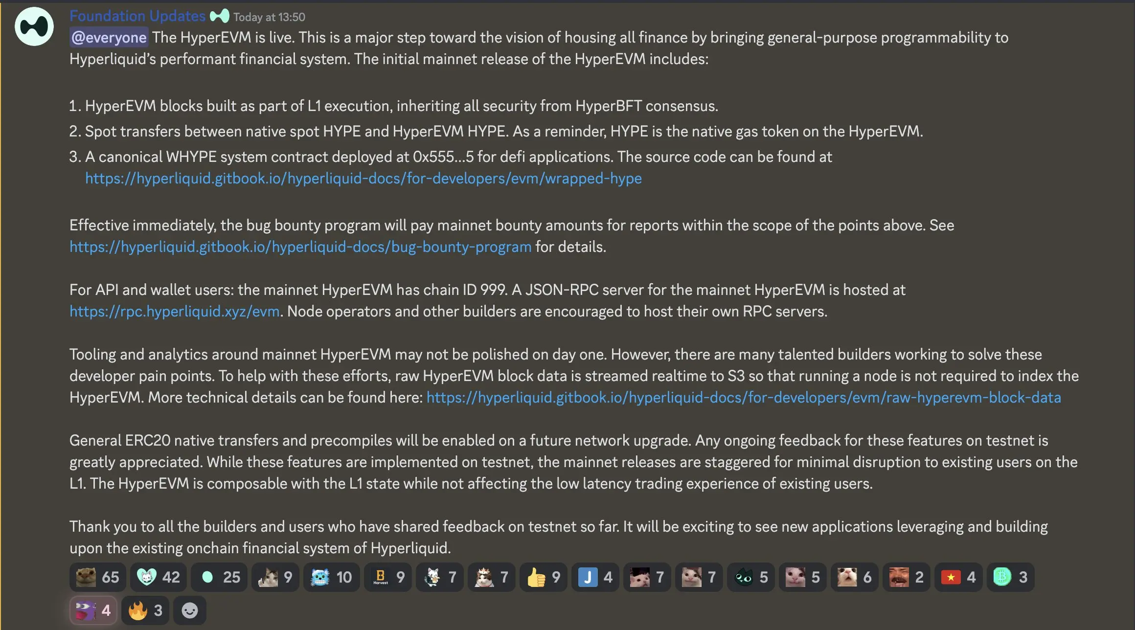 Hyperliquid:HyperEVM 主网现已上线